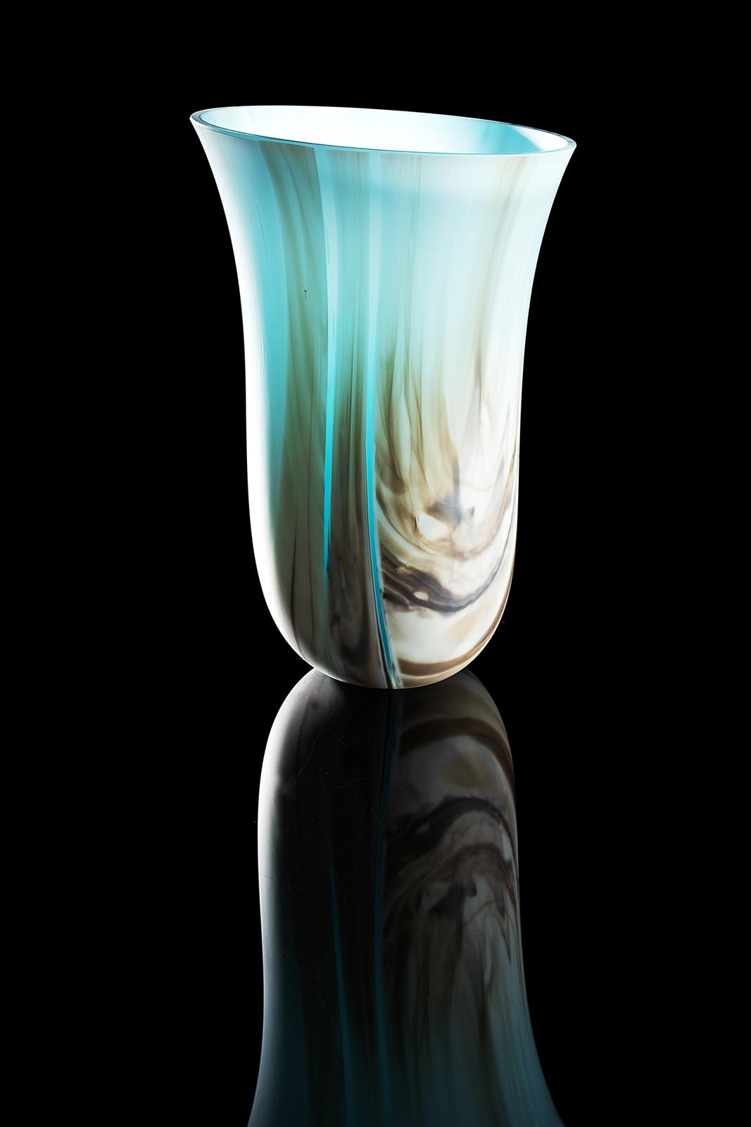 Scandza collection glass vessel - contemporary Irish glassware hand made in Ireland by Keith Sheppard Glass Artistry, Northern Ireland